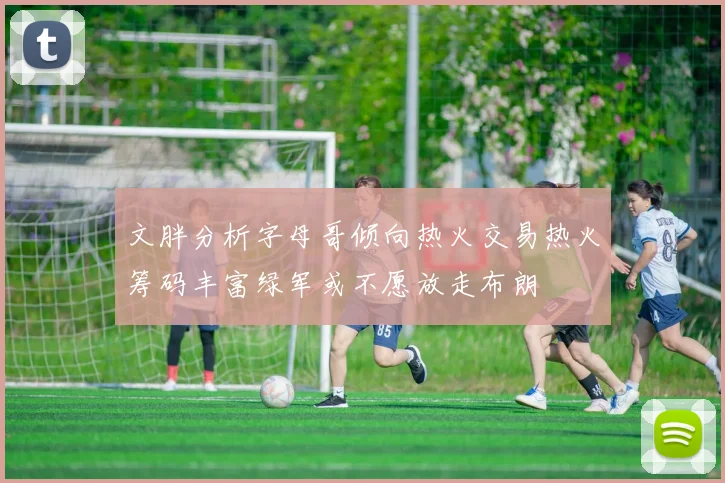 文胖分析字母哥倾向热火交易热火筹码丰富绿军或不愿放走布朗
